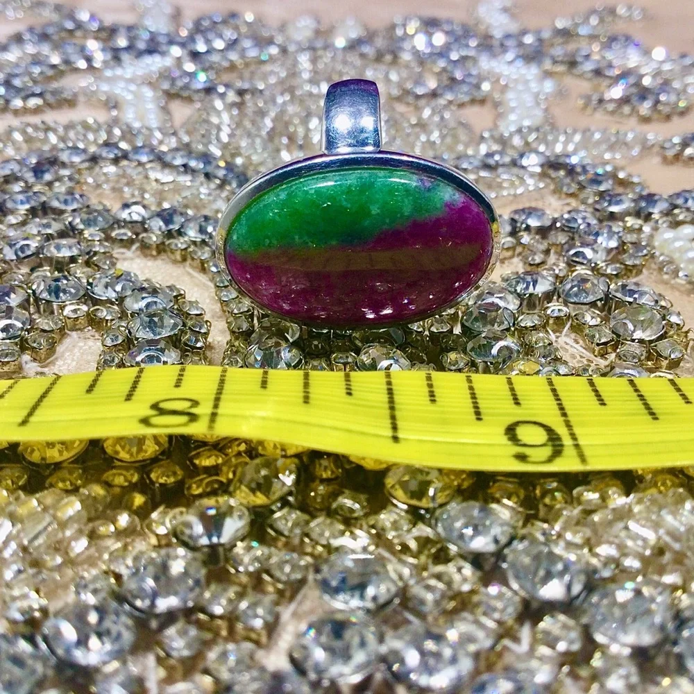 Ruby Fuchsite Spectacular Sterling Silver 925 Ring by Starborn - Picture 12 of 14